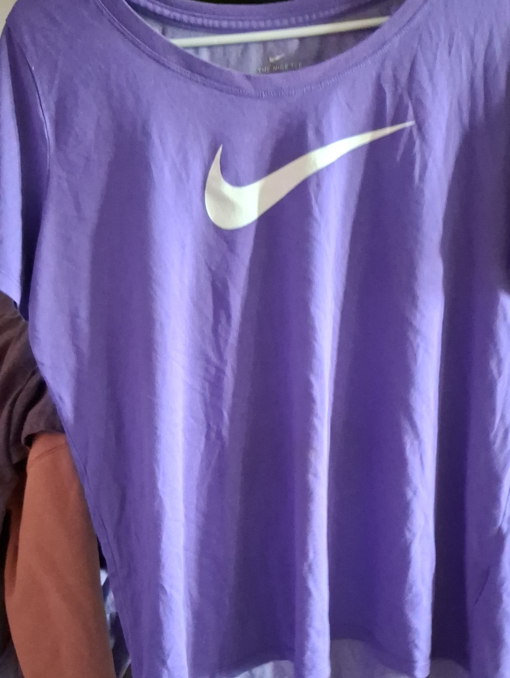 Nike Purple Tee with White Swoosh